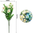 thumbnail image 2 of 6 Bundles Daisies Artificial Flowers Fake Colorful Daisy Plant UV Resistant Greenery Shrubs Plants for Indoor Outdoor Hanging Planter Home Garden Wedding Porch Window Decor, 2 of 7