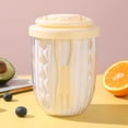 thumbnail image 1 of Vaso portátil de ensalada de frutas de doble capa con tenedor integrado, tapa sellada, diseño de drenaje y plástico apto para alimentos, de 15x10 cm para el almuerzo y uso para llevar., 1 of 6