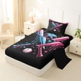 thumbnail image 2 of Erosebridal Pink Dripping Black Background Crossed Baseball Bats & Helmet Graphic Twin Sheet Sets 3pcs, Sport Graphic Bedding for Girls Kids,Ultra Soft Home Decor, 2 of 5