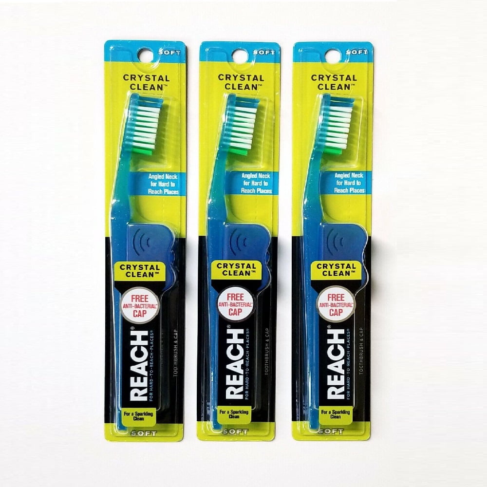 3 Reach Toothbrush Crystal Clean SOFT Bristles Toothbrushes