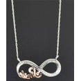 thumbnail image 2 of Diamond Infinity Pendant 10K White & Rose Gold 0.10 CT Smile Charm Necklace, 2 of 4