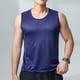 thumbnail image 1 of Camiseta de tirantes de cuello redondo para hombre, color liso, elástica, ajustada, sin marcas, de poliéster., 1 of 5
