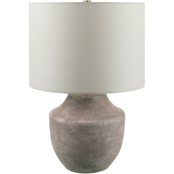 Livabliss Cordova Traditional Accent Table Lamp, 21-inch, Light Gray with Beige Shade