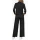 thumbnail image 3 of Conjuntos de chándal para mujer INSPIRE CHIC, sudaderas de cuello alto casuales con pantalones de pierna ancha L negro, 3 of 6