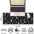 thumbnail image 2 of Goth Mouse Pad XL, Gothic Extended Large Gaming Mouse Pad, Black White Spider Bat Mouse Pad Mousepad, Long Big Mouse Mat, Spooky Halloween Witch Goth Desk Accessories Stuff Decor, 31.5 X 11.8 Inch, 2 of 5