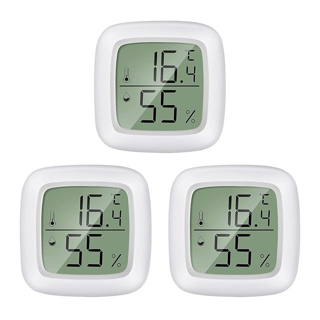 Home Thermometer 3 Pieces Mini Lcd Portable Indoor Hygrometer Thermometer -20 - 60, 10% - 99% Rh Suitable For Children's Rooms, Elderly Rooms Etc