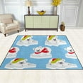 thumbnail image 3 of SKYSONIC Lightweight Soft Area Rugs Christmas Polar Bears On Ice Floor Mat for Kids Playing Room Hardwood Floor Living Room 63x48 inch Nursery Rugs, 3 of 6