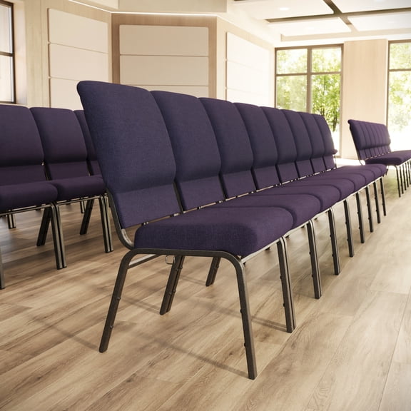 Advantage Eggplant Church Chair 18.5 in. Wide