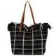 thumbnail image 1 of Las bolsas de asas de las señoras del viaje de la capacidad grande forman el enrejado portátil simple casual, 1 of 9