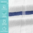 thumbnail image 3 of Admiral Hospitality Bath Towels (Pack of 12), White with Blue Stripe, 24x48 in., Cotton/Poly Blend, 3 of 4