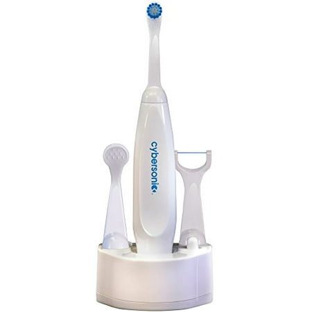 Cybersonic Rechargeable Sonic Power Toothbrush w/ Tongue Cleaner & Flosser