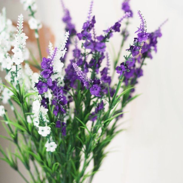 unbranded 10Ud Ramo Artificial De Lavanda Para Delicada En Hogar Oficina Y Eventos