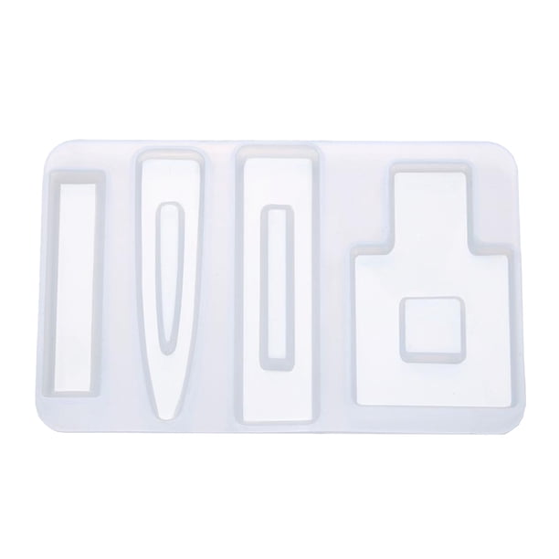 Juego de Moldes de Silicona 2x Sunnimix para Pinza de Pelo Resina Epoxi 102x65x4mm