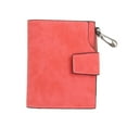 thumbnail image 1 of Monedero pequeño de cuero con cremallera y bolsillo para tarjetas de crédito para mujer de Laklulu, 1 of 5