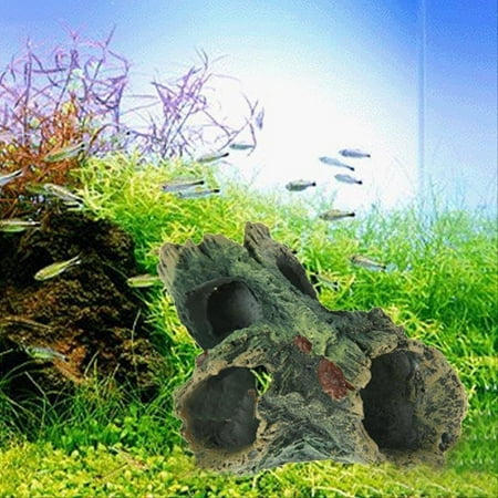 Joyfeel Clearance Aquarium Fish Tank Resin Crafts Ornament Trunk Driftwood Cave Decoration Wood