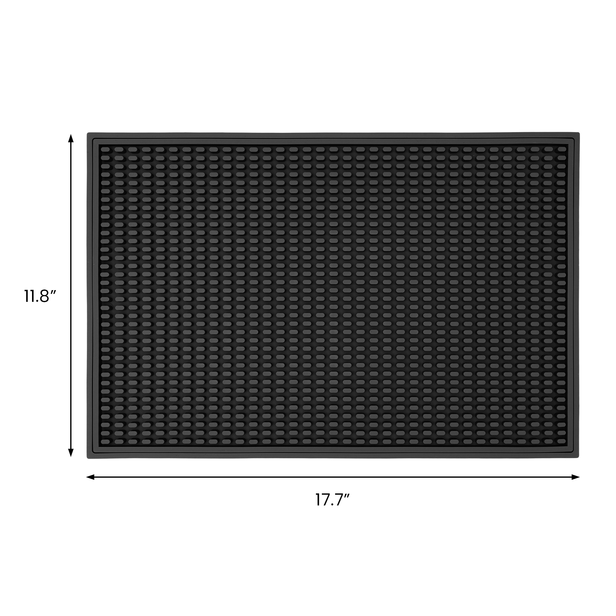 Unique Bargains Heat Resistant Silicone Mat for Kitchen Counter Black