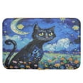 thumbnail image 2 of BZSMCE Leather Jewelry Box - Rectangular Moonlit Kitty Dreams Pattern 8.27x5.5x1.78in Beige, 2 of 8