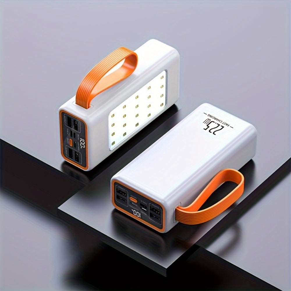 60000mAh Portable Charger with LED Display & Camping Light - Ultra High Capacity Power Bank for iPhone, Android, Outdoor Emergency Backup Battery Pack