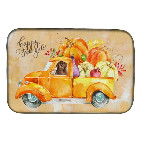 Caroline's Treasures Fall Harvest Newfoundland Dish Drying Mat