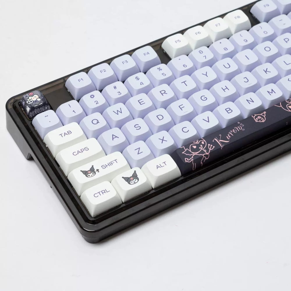 New Cartoon Kuromi Theme Computer Keycaps, Purple ,echanical Keyboard Keycaps Standard XDA Height, Friends Family Birthday Gift