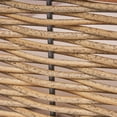 thumbnail image 5 of Noah Outdoor 5 Seater Wood and Wicker Sectional Sofa and Coffee Table Set, Teak, Beige, 5 of 12