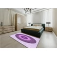 thumbnail image 5 of Ahgly Company Machine Washable Indoor Square Transitional Orchid Purple Area Rugs, 4' Square, 5 of 7