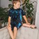 thumbnail image 4 of Balery Cool Blue Light Wolf Conjunto de Pijama Infantil de Manga Corta con Estampado – Ropa de Dormir de Algodón Suave-Large, 4 of 6
