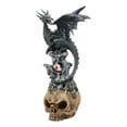 thumbnail image 5 of Ebros 9.25” Home Decor Black Dragon Garden Statue, 5 of 6