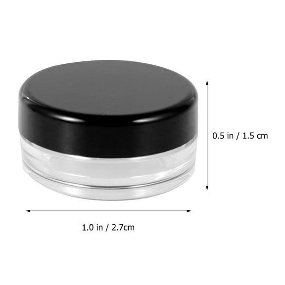 PAMINGONO Empty Bottles for Travel Size Containers 50Pcs Black Round Mini Pet