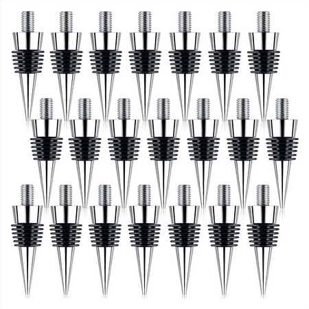 

21Pcs Bottle Stopper Zinc Alloy Wine Bottle Stopper Kits Ring Wine Topper Reusable Wine Corks Bottle Stopper Inserts