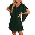 thumbnail image 2 of Robe Brillante pour Femmes Manches Chauve-Souris Robe Cocktail Robe Boîte de Nuit Pailletée Verte m, 2 of 7