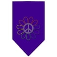 thumbnail image 1 of Rainbow Peace Flower Rhinestone Bandana Purple Small, 1 of 1
