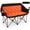 Orange, variant on Double Camping Chair,2 Person Camping Chair Oversized Folding Loveseat,Heavy Duty Camping Couch & Outdoor Sofa with Cup Holders,Supports 750LBS