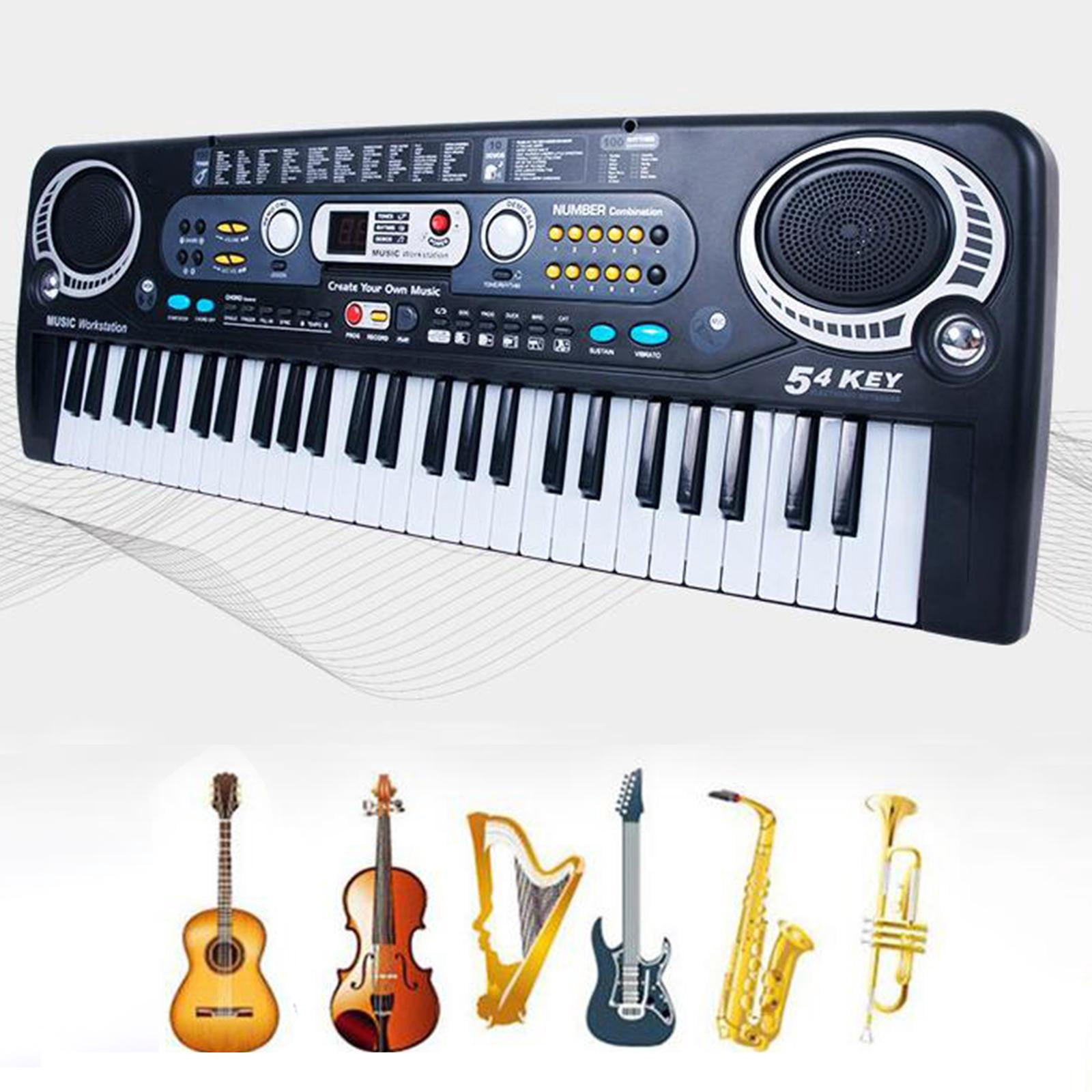 LeeQinersw 54 Key Piano Keyboard with Headphone Jack, Animal Sound, 100 Rhythms, 10 Songs, USB Cable
