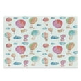 thumbnail image 1 of Watercolor Cutting Board, Hand Painted Style Floating Hot Air Balloons Clouds Print, Decorative Tempered Glass Cutting and Serving Board, Large Size, Blue Pink Coral, by Ambesonne, 1 of 1