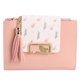 thumbnail image 1 of Billetera Cartera corta con borlas para mujer, bolso de mano de cuero para tarjetas, monedero para mujer (rosa claro), 1 of 7
