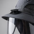 thumbnail image 5 of Sun Hat with Fan, Solar Drive Cooling Hat, Full Face Neck Flap Mosquito Net Sun Hat, Wide Brim Breathable Mesh Fan Cap, for Gardening, Hiking, Fishing, 5 of 6