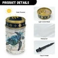 thumbnail image 7 of COEQINE Solar Lights Outdoor Lights Solar Powered Cemetery Lights Grave Solar Candles Outdoor Stake Lights Garden Solar Lantern Beach Theme Decoration, Sea Turtle Wood Grain, 7 of 7