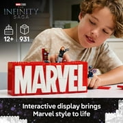 LEGO Marvel: MARVEL Logo & Minifigures Building Toy - Marvel Collectible Set for Kids, Boys and Girls, Ages 12+ Model Kit with 5 Minifigures - Gift Idea for Birthday - 76313