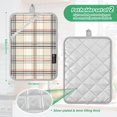 thumbnail image 6 of Yayeee Pot Holders Kitchen Heat Resistant with Pockets 7"x9.8" Cotton Oven Cooking Hot Pads, Beige Plaid Pattern, 6 of 7