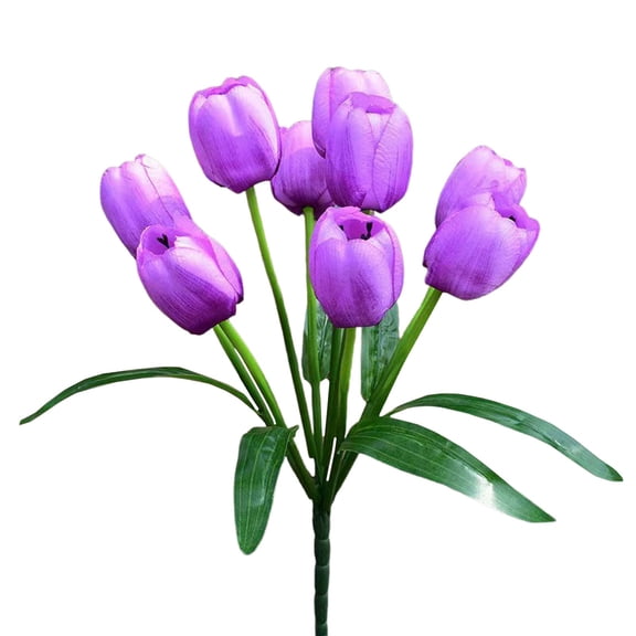 Clearance Artificial flowers under $1,"9 Head Artificial Flower Bouquet Realistic Arrangement For Living Room Garden And Decor"