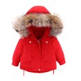 thumbnail image 7 of Dyfzdhu Kids Girls Boys Winter Thick Warm Hooded Down Coat Paraks Playsuit Pants Jumpsuit Snowsuit Set, 7 of 7