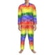 thumbnail image 3 of Fotbe Colorful Tie Dye Pijama de Hombre con Estampado de Manga Larga, Conjunto de 2 Piezas, Ropa de Dormir Suave y Cómoda con Bolsillos-Medium, 3 of 7