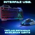 thumbnail image 3 of Combo  Gamer Teclado  y Mouse Negro LED Retroiluminado  Español Latinoamérica QWERTY Teclado y Mouse Gamer Kit Teclado y Mouse, 3 of 6