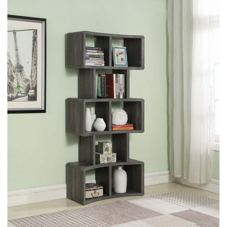 Coaster Weathered Grey 8 Shelf Bookcase Com Coaster Weathered Grey 8 Shelf Bookcase