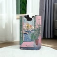 thumbnail image 6 of Yayeee Freestanding Laundry Hamper with Handle Collapsible Large Storage Basket for Clothes, Green Window Sea, 6 of 7