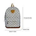 thumbnail image 4 of EDFRWWS Women Nylon Polka Dot Cute Backpack Large Capacity Students Bookbags Multiple Pockets Travel Daypack Bag (Grey), 4 of 10