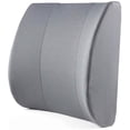 thumbnail image 1 of Almohada de apoyo lumbar DMI para silla, con funda extraíble y lavable, para aliviar el dolor lumbar y mejorar la postura, 35,5 x 33,3 x 12,7 cm, espuma contorneada, premium, color gris., 1 of 5