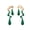Green, variant on 1 Pair Women Earring Irregular Liquid Water Drop Shape Stainless Alloy Contrast Color Hollow Out Polished Personality Ear Stud Geometric Long Earrings