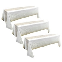KALLORY Rectangle Tablecloth Dining Table Cover 3Pcs 54x108in